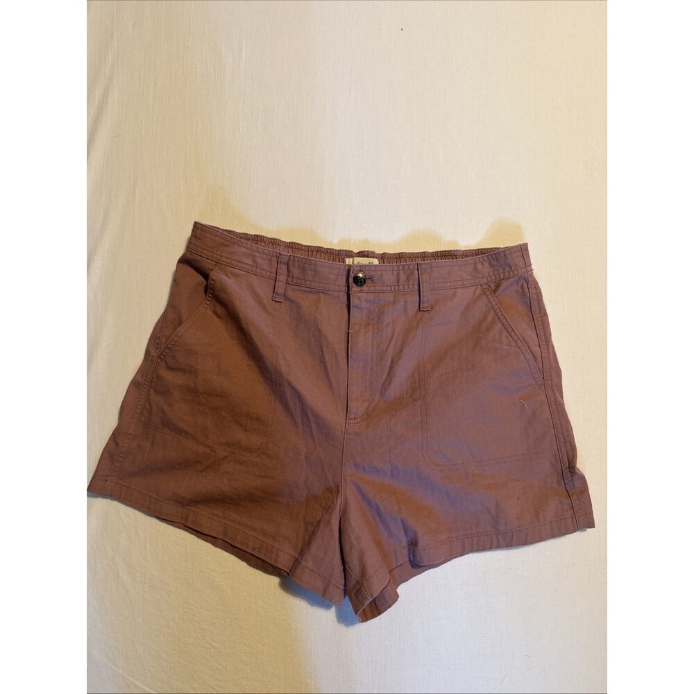 MADEWELL High Waist Dusty Rose Pink Camp Pockets Shorts Size XL